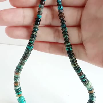 Natural turquoise necklace high quality Genuine Turquoise choker gift for women 20231102-09-08