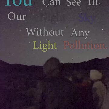 What YOU can see with ZERO Light pollution