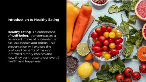 Introduction Healthy Eating