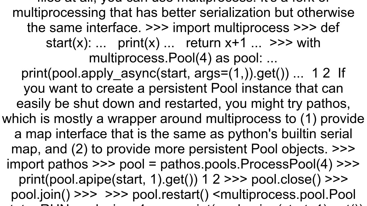 How to decalre multiprocess pool as a variable and import it to another python file