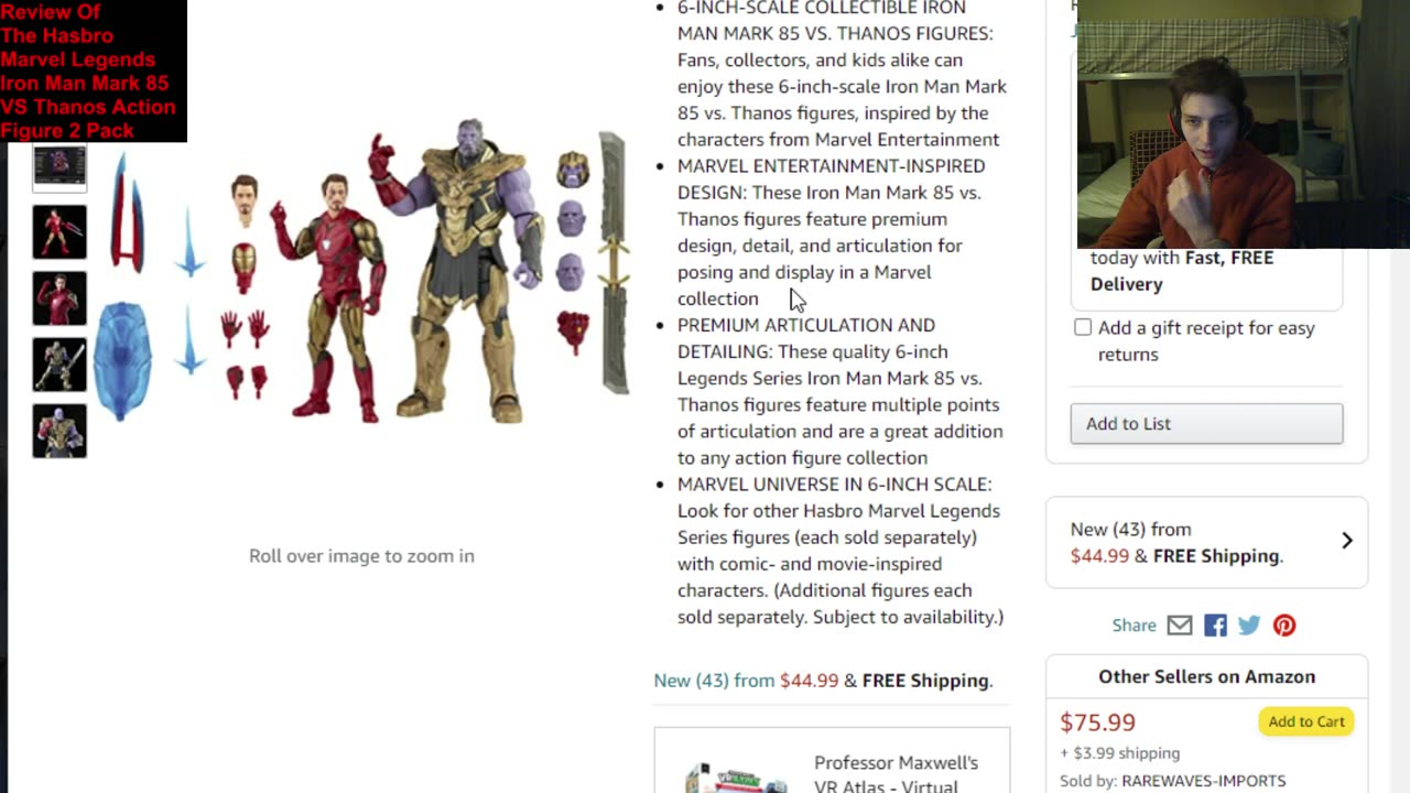 Review Of The Hasbro Marvel Legends Iron Man Mark 85 VS Thanos Action Figure 2 Pack