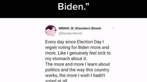 People regret voting for "Biden".