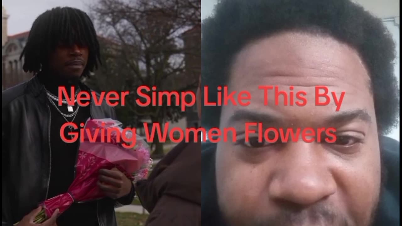 Never Simp Like This Giving Women Flowers