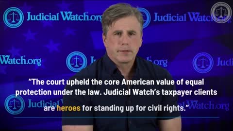 JUDICIAL WATCH COURT VICTORY AGAINST CALIFORNIA RACE/LGBT QUOTAS IN CALIFORNIA