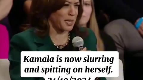 Kamala Spits on Herself