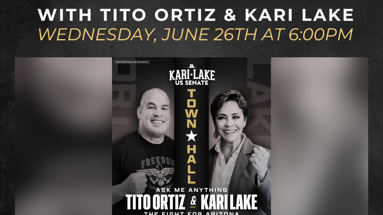 Tito Ortiz Joins Kari on June 26th to "Fight For Arizona!"