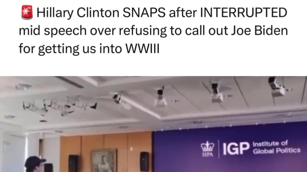 War Monger Hillary Clinton Exposed By Audience Member, 10/24/2023