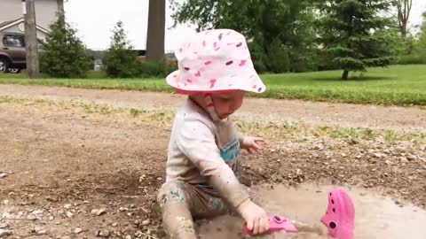 Funny Babies Playing