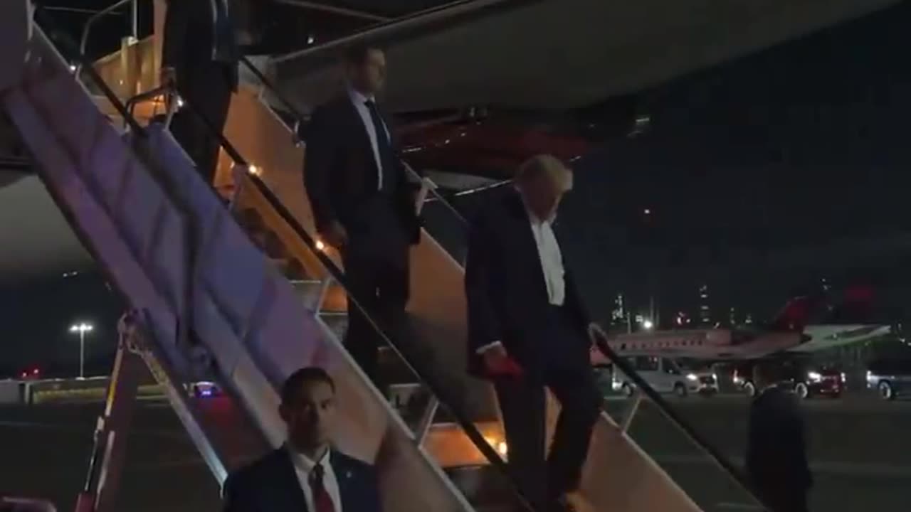 This particular video of Trump arriving home last night