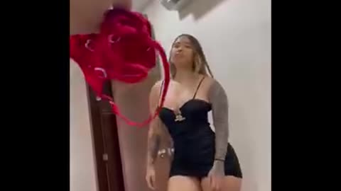 Getting ready but forgot panty