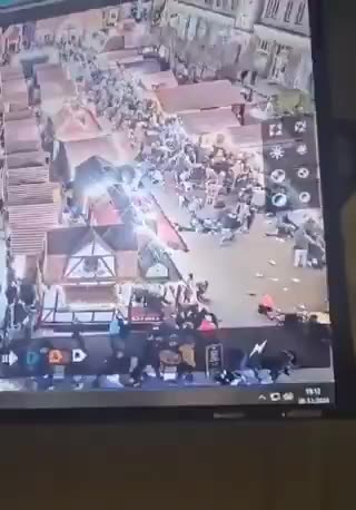 Surveillance footage of brutal terrorist assault on the Christmas market in Magdeburg, Germany.
