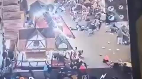 Surveillance footage of brutal terrorist assault on the Christmas market in Magdeburg, Germany.