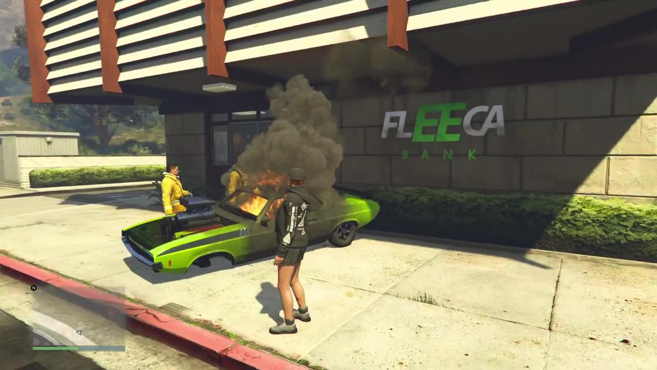 GTA V - When Your Favorite Muscle Car Explodes & Burns Down For No Reason In Grand Theft Auto 5