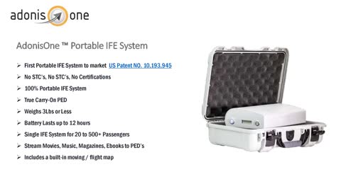 aircraft ife | carryon ife system | AdonisOne