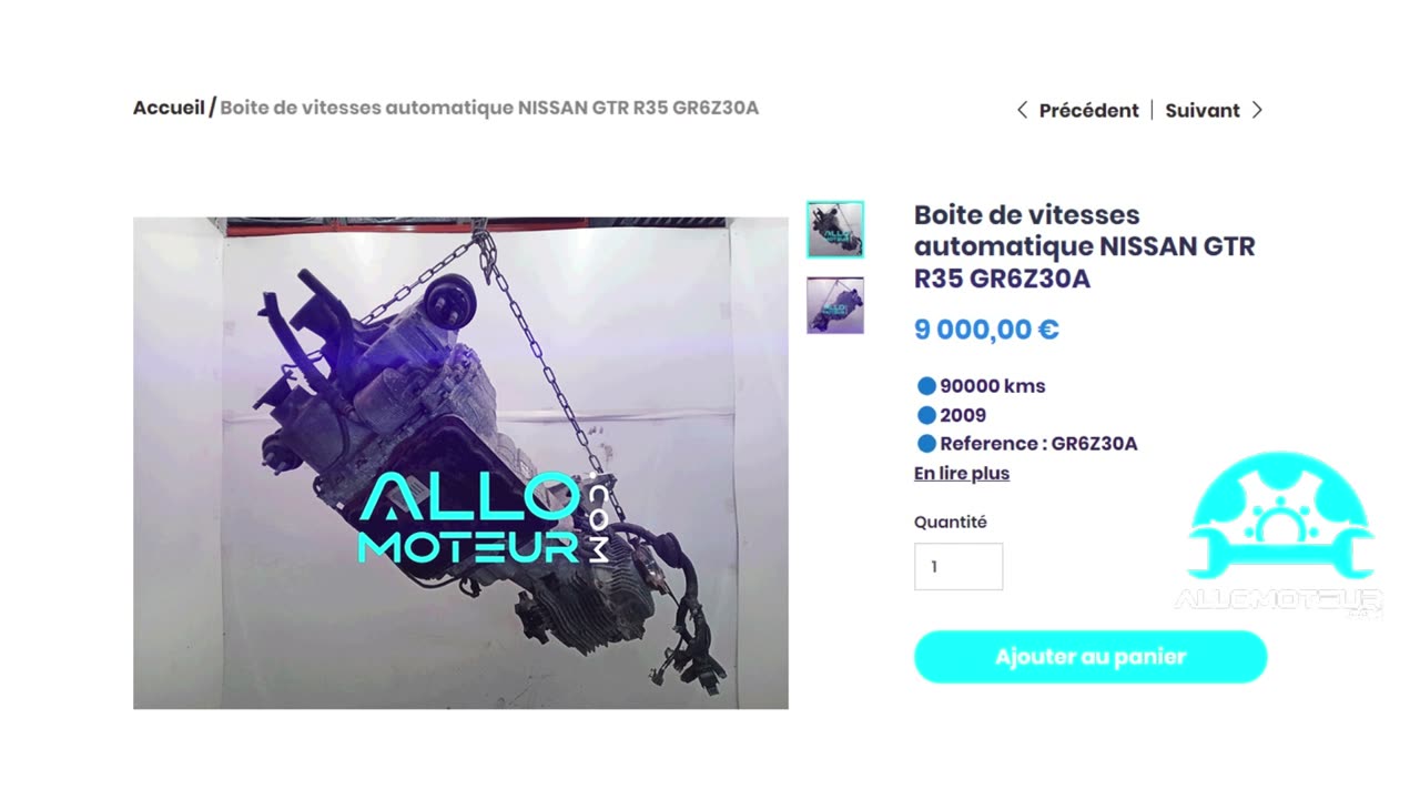 ALLOMOTEUR.COM - Boite de vitesses automatique NISSAN GTR R35 GR6Z30A
