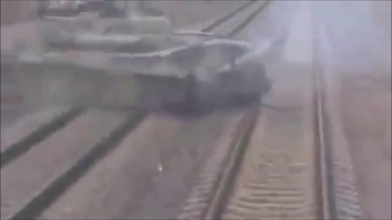 Ukrainian Train Was Forced To Apply Emergency Braking In Front Of The Armored Vehicles.