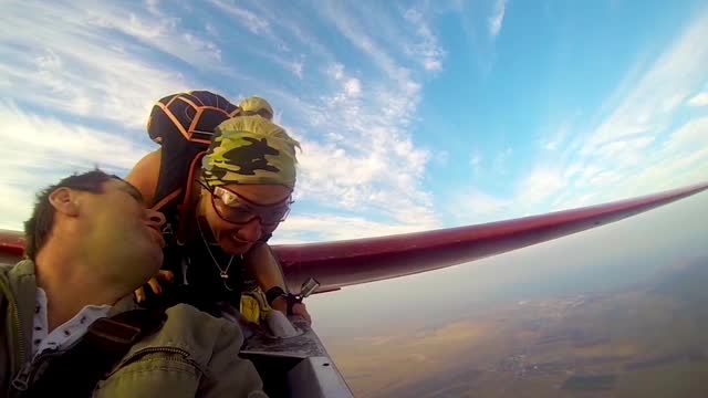 Riding the Wing of a Glider