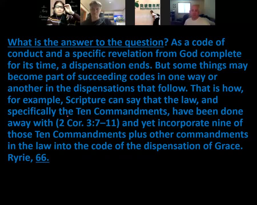 Dispensationalism 15 What is the First Dispensation?