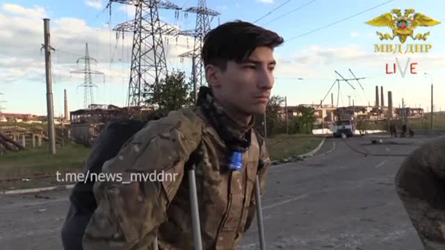 Azovstal, Mariupol, Ukraine - Surrendering
