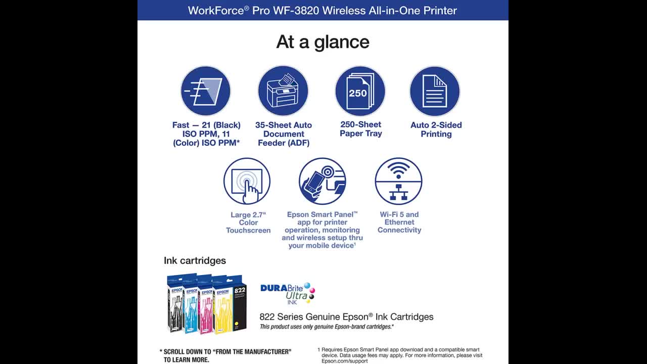 Review: Epson Workforce Pro WF-3820 Wireless Color Inkjet All-in-One Printer