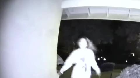 Chilling footage captured the woman screaming for help