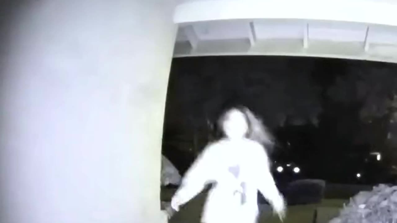 Chilling footage captured the woman screaming for help