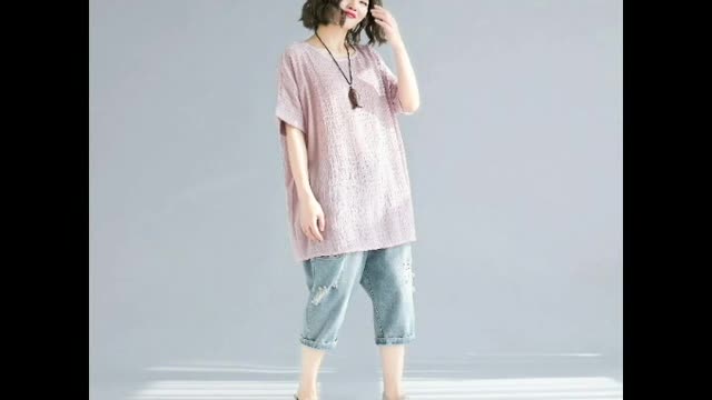 Plus Size Women T-Shirts Basic Lady Tops Tunic Big Size Tees Cotton Linen Loose Casual Female