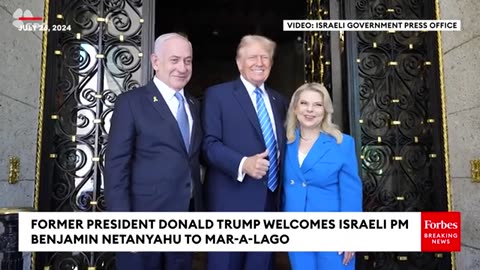 Donald Trump Welcomes Benjamin Netanyahu To Mar-A-Lago