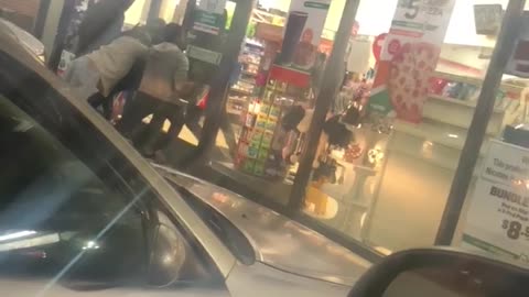 Robber Breaks Through Glass Door at 7/11