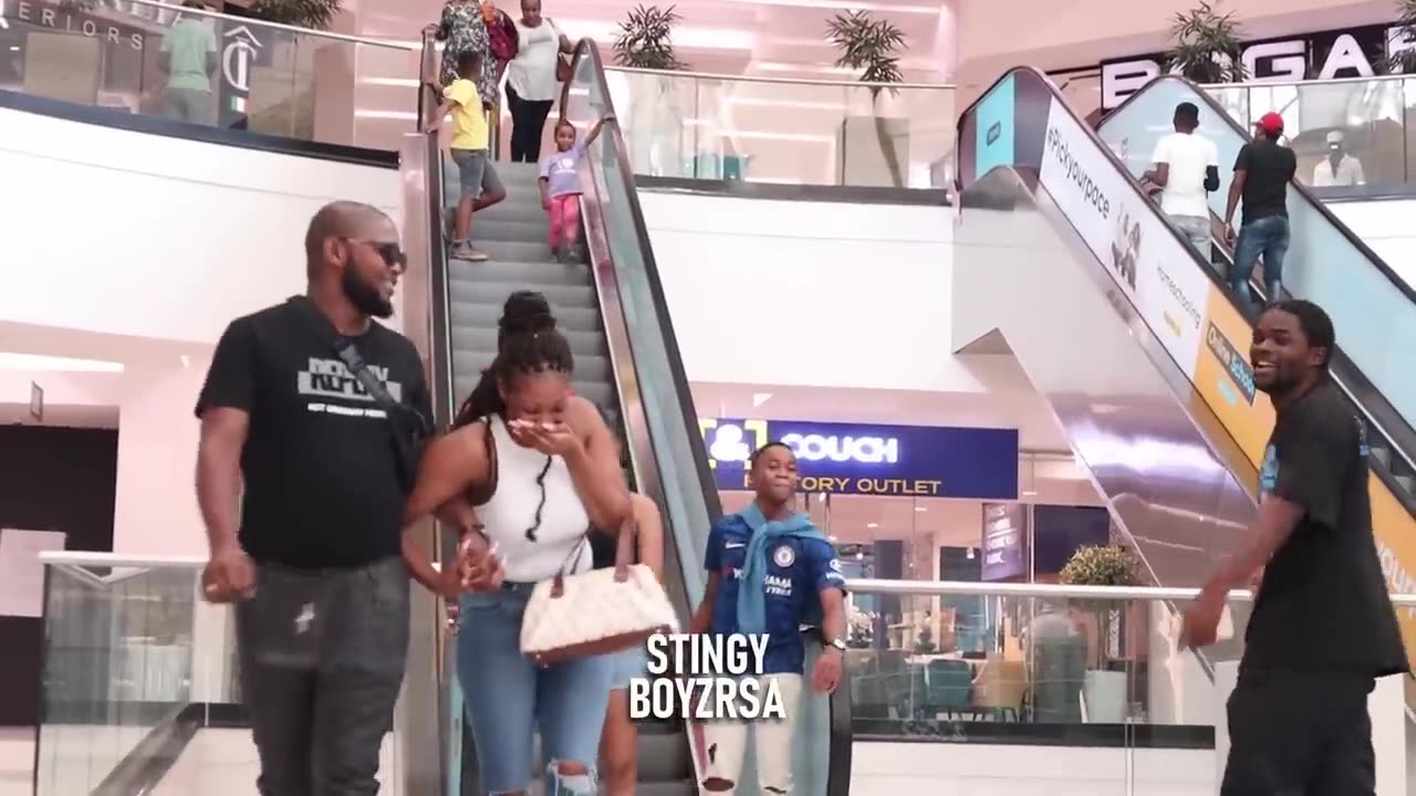 Hilarious Thong Escalator prank