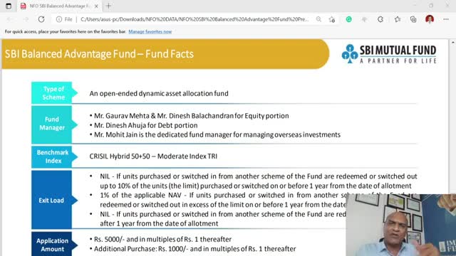 SBI Balanced Advantage Fund NFO Review in Hindi 2021