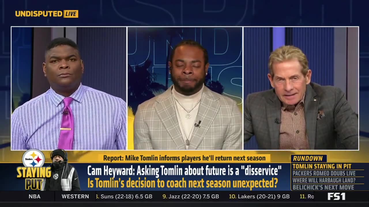 UNDISPUTED Skip Bayless reacts Heyward thinks Mike Tomlin speculation 'does him a disservice