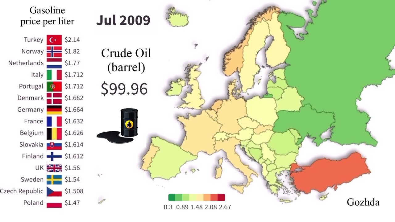 Gas Prices in Europe _ Gasoline _ Crude Oil _ Highest Oil Prices 2022 _ Diesel, Petrol _ Brent _ Map