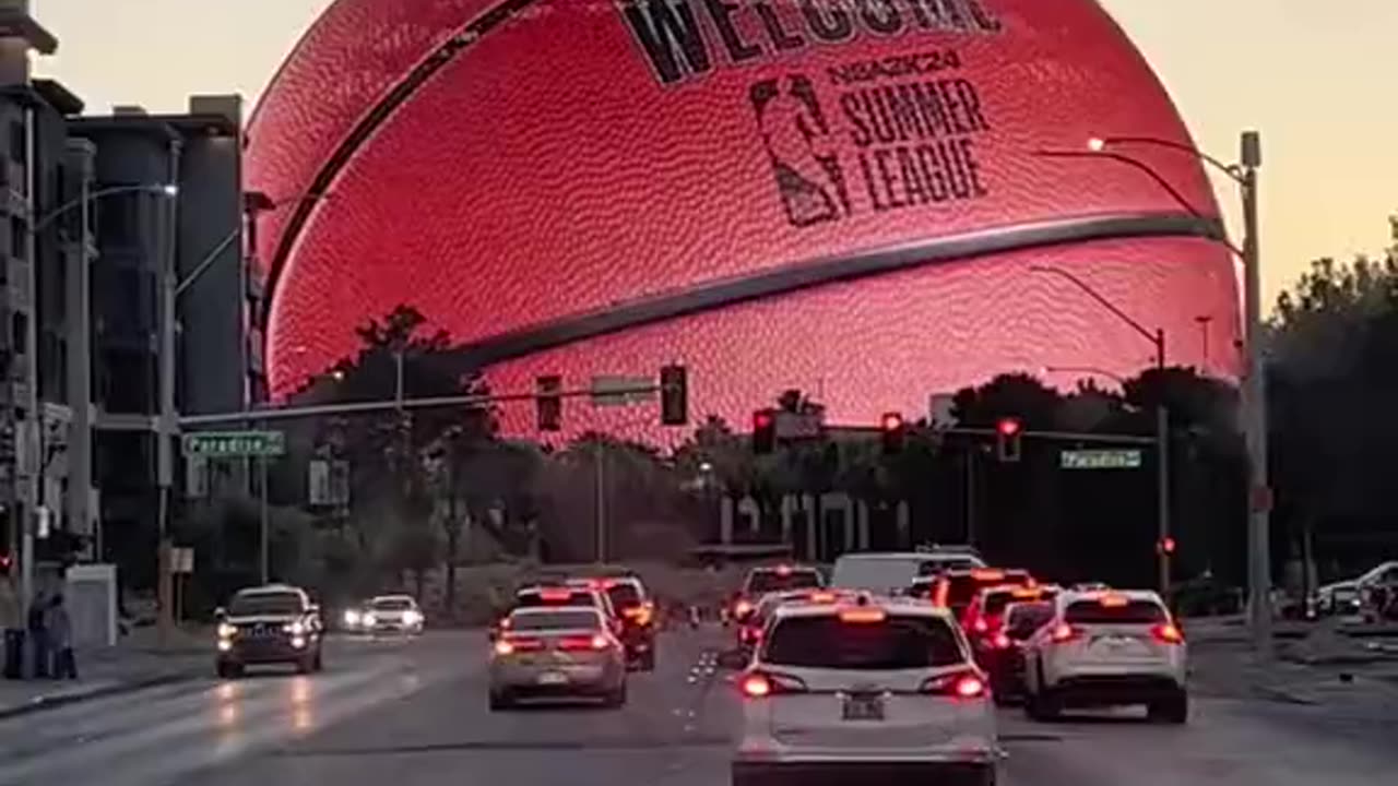 The world's largest spherical screen in Las Vegas