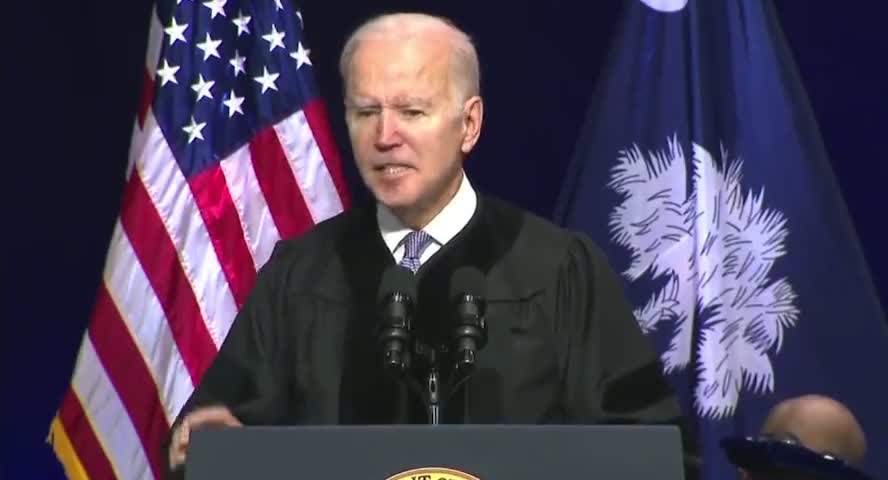 Biden Randomly SCREAMS at College Students During Commencement Speech