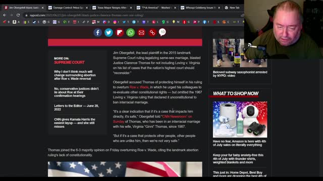 A faggot racist attacks Justice Thomas