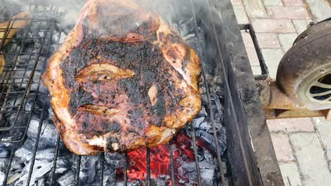 Part 4 Texas Roast beef Ricepe, Grill on wood BBQ 😋