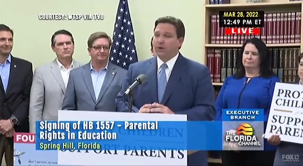 Gov. DeSantis signs the Parental Rights in Education bill