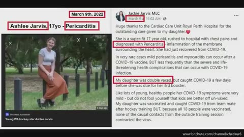 Australia - A compilation of adverse reaction to the vax and those responsible