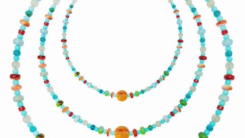 Natural turquoise and jasper roundle beads with Citrine Prehnite Larimar Apatite03