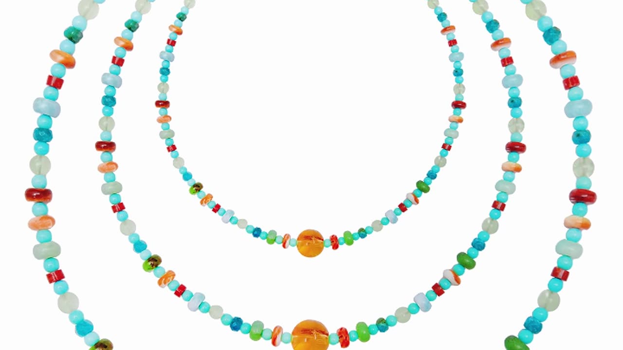 Natural turquoise and jasper roundle beads with Citrine Prehnite Larimar Apatite03