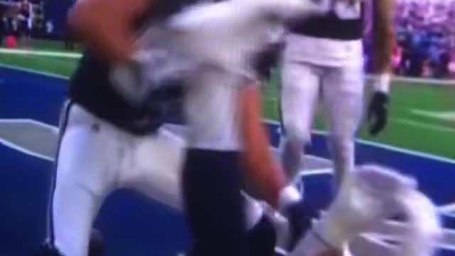 Dallas Cowboys bull rodeo touchdown celebration