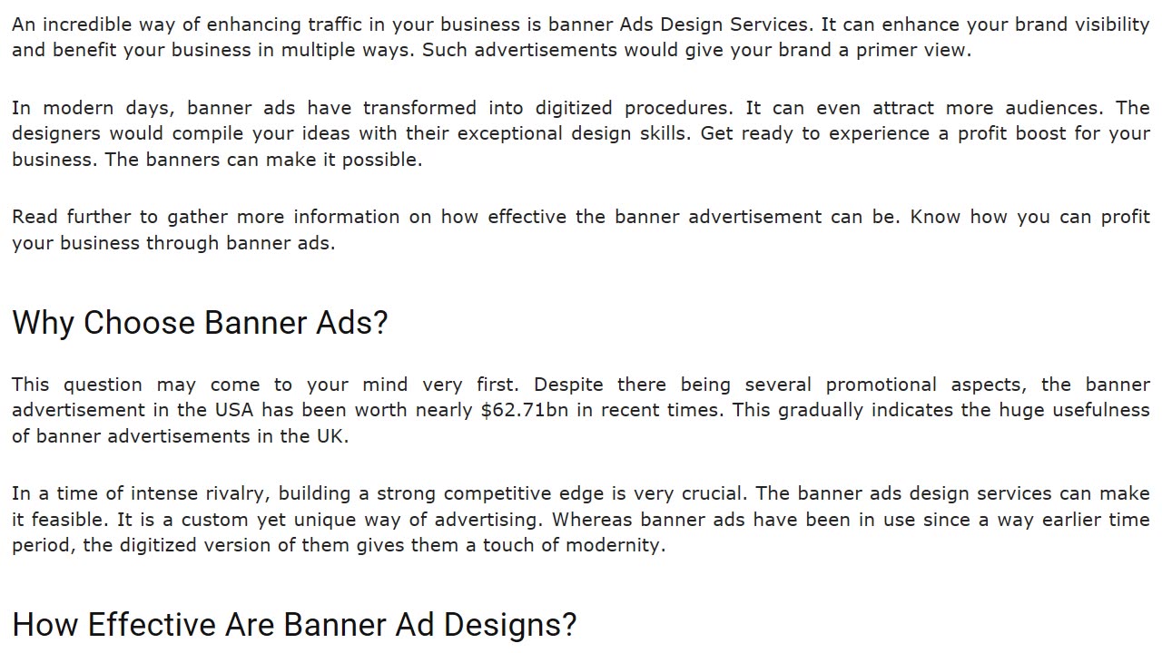 How Banner Ads Design Services Benefit Your Business?