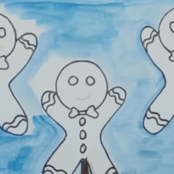Letter X Gingerbread Man Drawing | Christmas Drawing | Easy Drawing For Kids