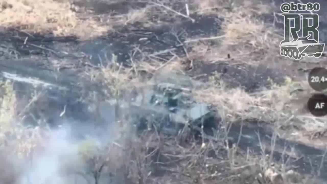 Ukrainian Bradley IFV Disabled by Anti-Tank Mines