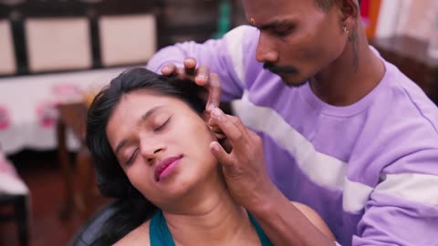 Sleep Inducing Mustard Oil Ear Massage and Cleaning _ Indian Massage