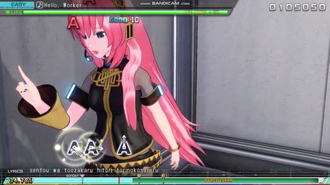 Hello, Worker Gameplay (Hatsune Miku: Project DIVA Mega Mix+)