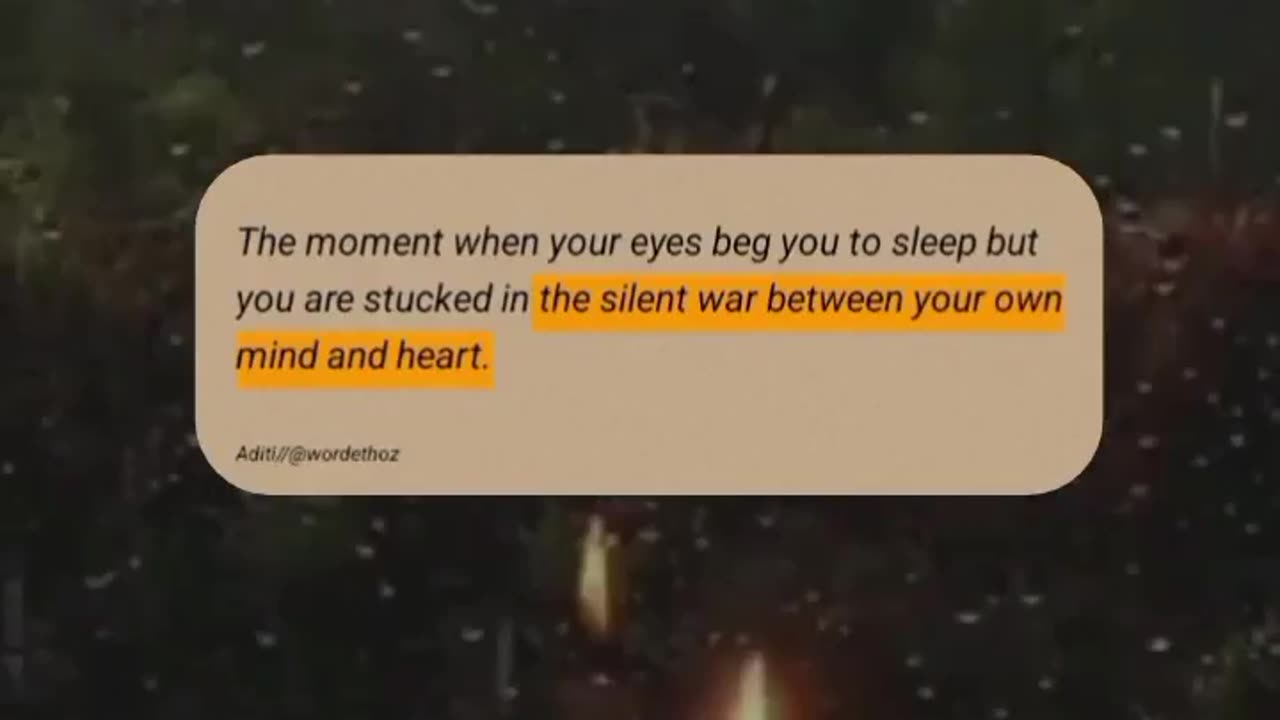 Silent war between your own mind and heart😑💝