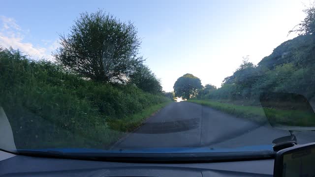 Driving on country road speed lapse.