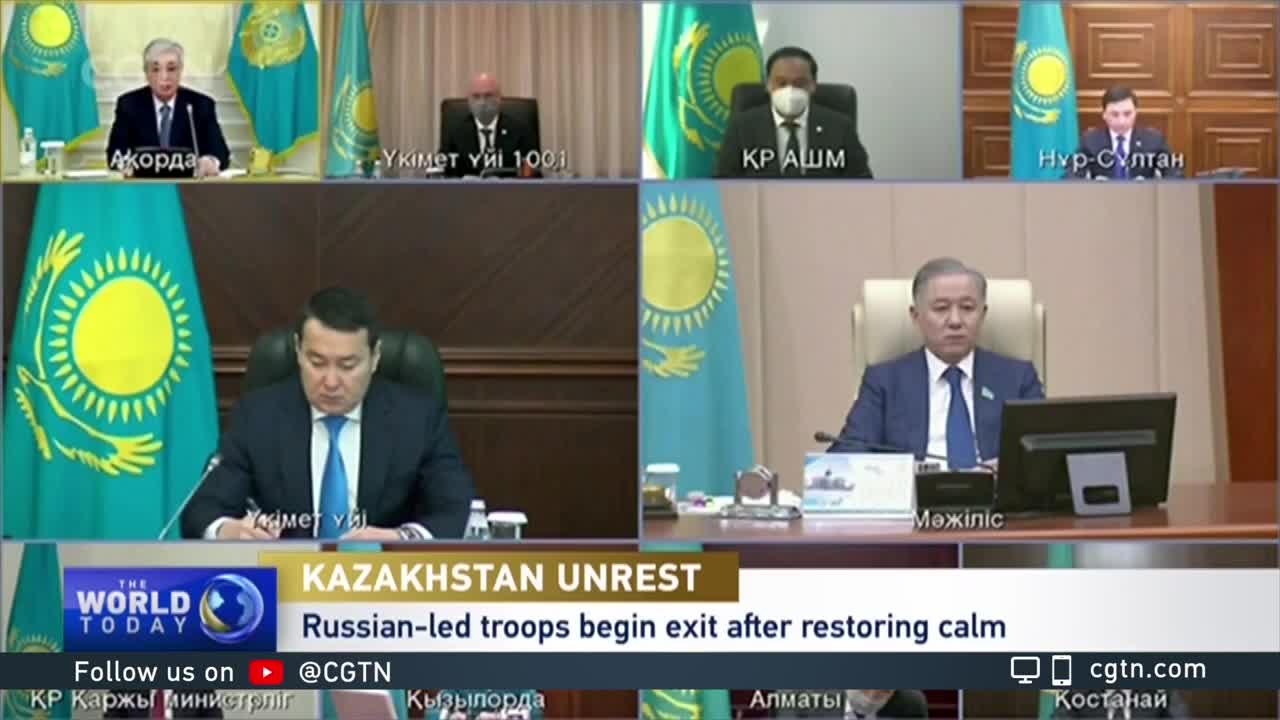 Russian-led troops begin exiting Kazakhstan after restoring calm